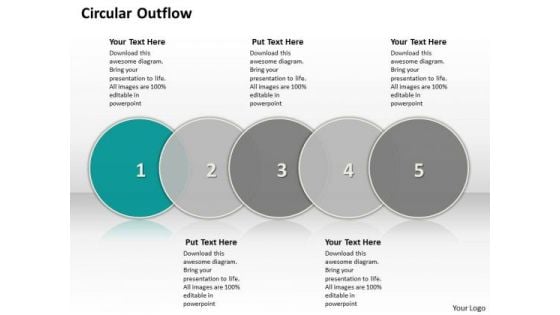 Ppt Circular Outflow Showing 5 Steps Involved Development PowerPoint Templates