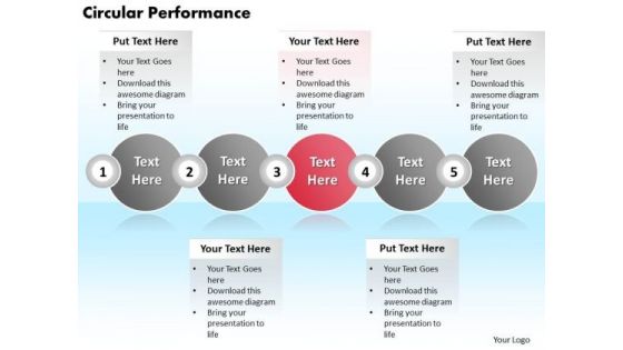 Ppt Circular Performance Of 5 Steps Involved Procedure PowerPoint Templates