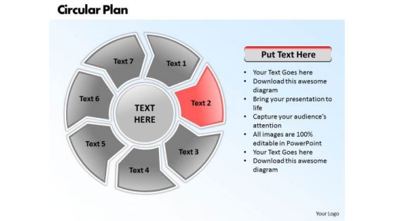 Ppt Circular Plan 7 Phase Diagram PowerPoint Templates