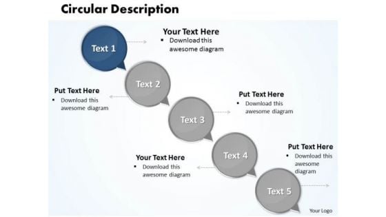 Ppt Circular PowerPoint Menu Template Arrow Description Of 5 State Diagram Templates