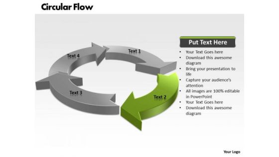 Ppt Circular PowerPoint Menu Template Flow Process Model 4 State Diagram Templates