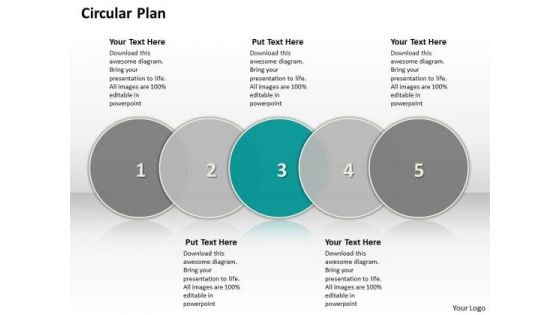 Ppt Circular PowerPoint Menu Template Flow Showing 5 Steps Involved Process Templates