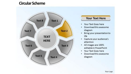 Ppt Circular PowerPoint Menu Template Scheme 8 Phase Diagram Templates