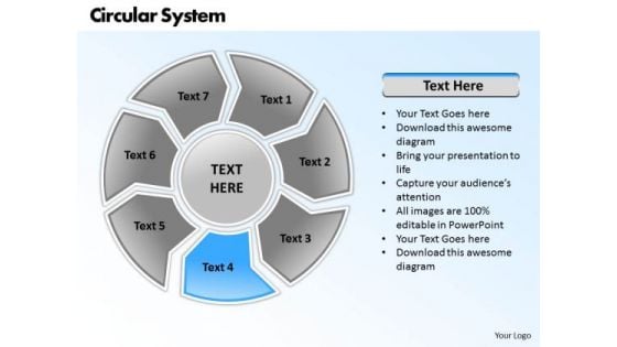 Ppt Circular PowerPoint Menu Template System 7 State Diagram Templates