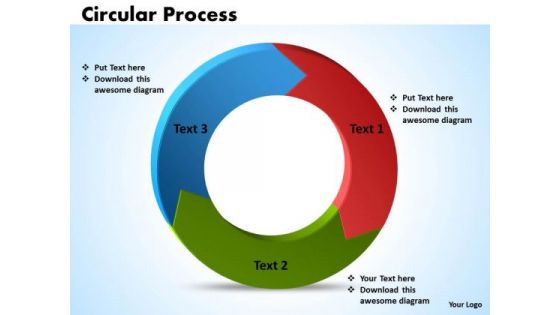 Ppt Circular PowerPoint Work Process Diagram 3 Phase Templates