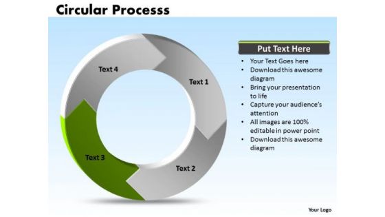 Ppt Circular Process Cycle Spider Diagram PowerPoint Template 4 Stages Templates