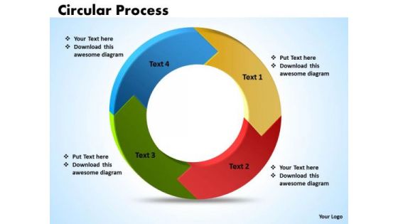 Ppt Circular Process Cycle Swim Lane Diagram PowerPoint Template 4 Stages Templates