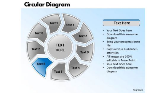 Ppt Circular Process Ishikawa Diagram PowerPoint Template Business Templates