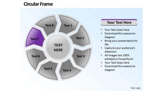 Ppt Circular Steps Working With Slide Numbers 8 Phase Diagram PowerPoint Templates