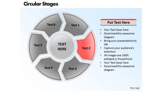 Ppt Circular Writing Process PowerPoint Presentation 6 Phase Diagram Templates