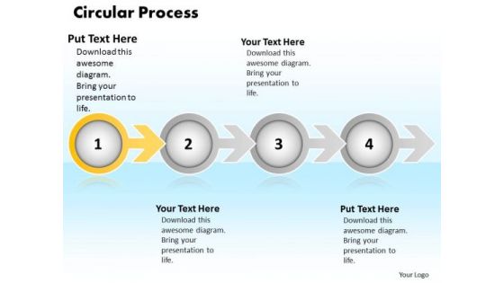 Ppt Colorful Arrow And Circular Process 4 Practice The PowerPoint Macro Steps Templates