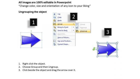 Ppt Colorful Arrows PowerPoint 2010 Describing Seven Stage Templates