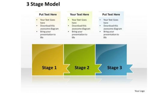 Ppt Colorful PowerPoint Background Model Of 3 Stage Templates