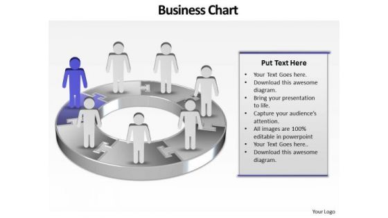 Ppt Company Of Business PowerPoint Theme People With 3d Pie Chart Templates