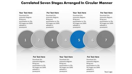 Ppt Comparable Seven State Diagram Business PowerPoint Templates