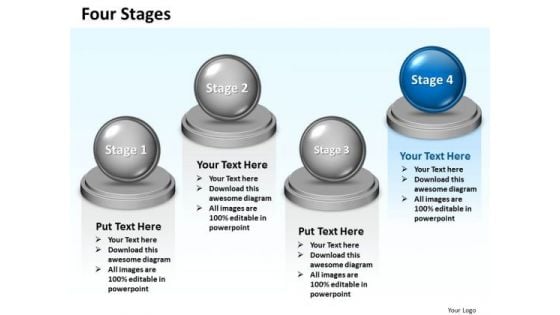 Ppt Comparison Swim Lane Diagram PowerPoint Template Of 4 State Templates