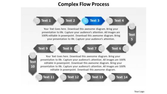 Ppt Complex Flow PowerPoint Theme Process Layout Templates