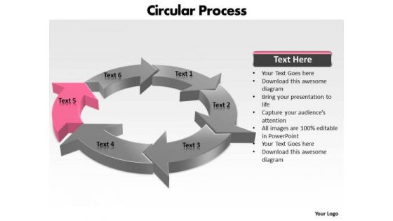 Ppt Components Of Circular Process Layout PowerPoint Templates