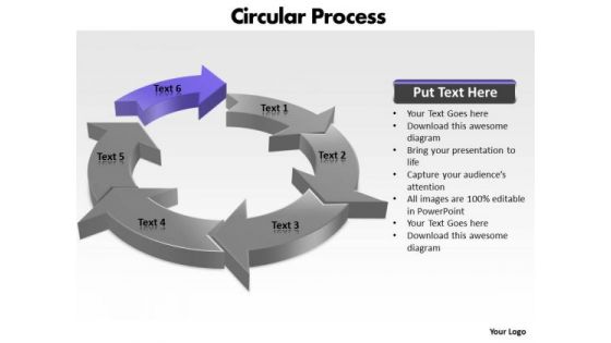 Ppt Components Of Circular Process PowerPoint Design Download 2010 Templates
