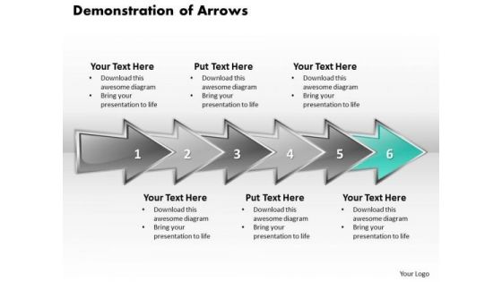 Ppt Consecutive Demonstration Of Arrows Six Create PowerPoint Macro Templates