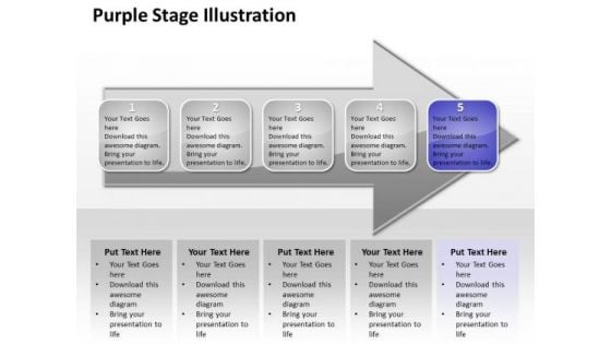 Ppt Consecutive Demonstration Of Purple Approach An Arrow PowerPoint Templates