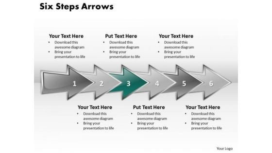 Ppt Consecutive Demonstration Using Arrows 6 Steps PowerPoint Templates