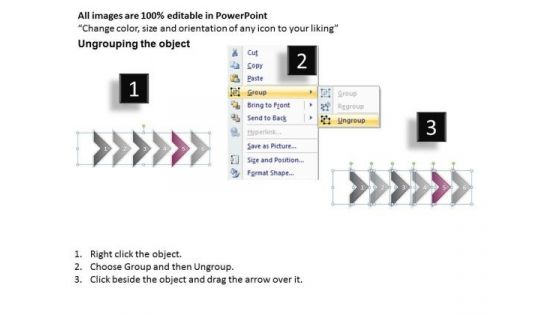 Ppt Consecutive Display Of 6 Concepts Through Curved Arrows PowerPoint 2010 Templates
