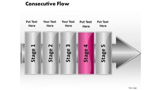 Ppt Consecutive Flow 5 Power Point Stage PowerPoint Templates