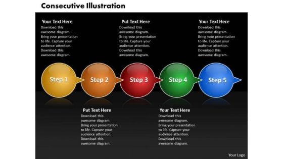 Ppt Consecutive Illustration Of 5 PowerPoint Slide Numbers Through Arrows 1 Templates