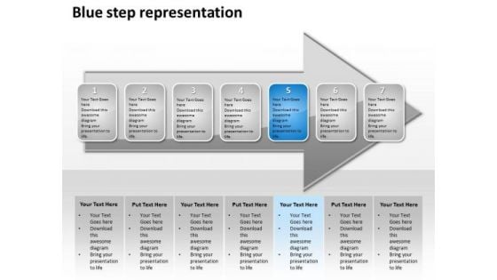 Ppt Consecutive Illustration Of Blue Stage An Arrow PowerPoint Templates