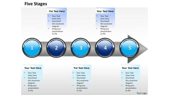 Ppt Consistent Imitation Of Marketing Process Using 5 Phase Diagram PowerPoint Templates