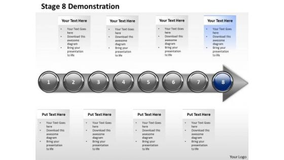 Ppt Consistent Representation Of Marketing Process Using 8 Stages 9 PowerPoint Templates