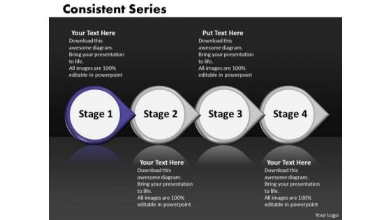 Ppt Consistent Series Of Four Phase Diagram Involved Procedure PowerPoint Templates