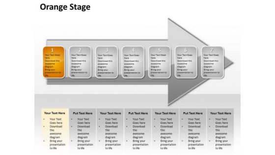 Ppt Constant Representation Of Yellow Stage Arrow PowerPoint Templates