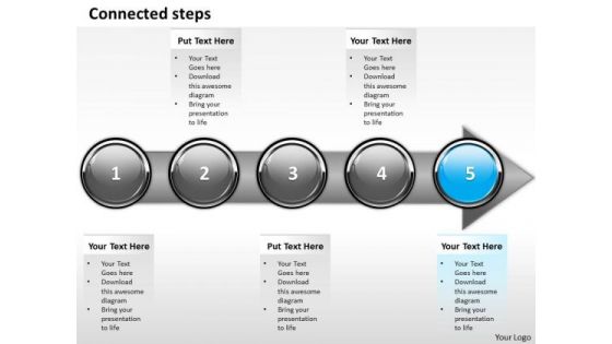 Ppt Continual Imitation Of Development Process Using 5 Stages PowerPoint Templates