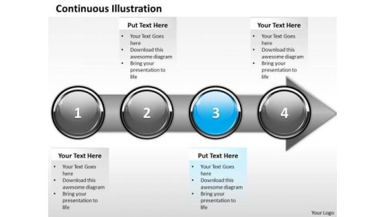 Ppt Continuous Demonstration Of Business Process Using 4 Power Point Stage PowerPoint Templates