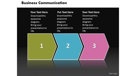 Ppt Continuous Flow Business Free Communication PowerPoint Templates Diagram