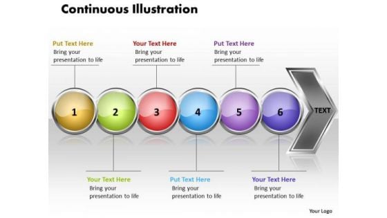 Ppt Continuous Illustration Of 6 Issues PowerPoint Templates