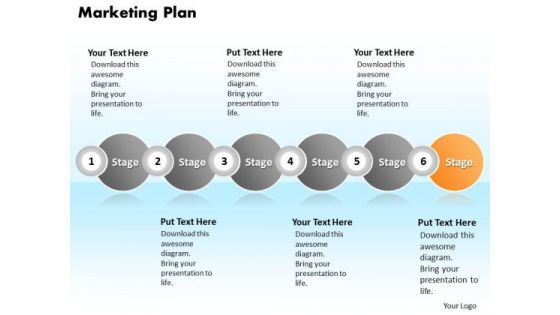Ppt Continuous Illustration Of Marketing Plan Using 6 Stages PowerPoint Templates