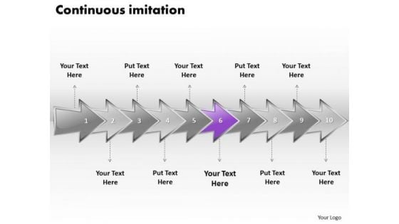 Ppt Continuous Imitation Of Marketing Process Using 10 Stages PowerPoint Templates