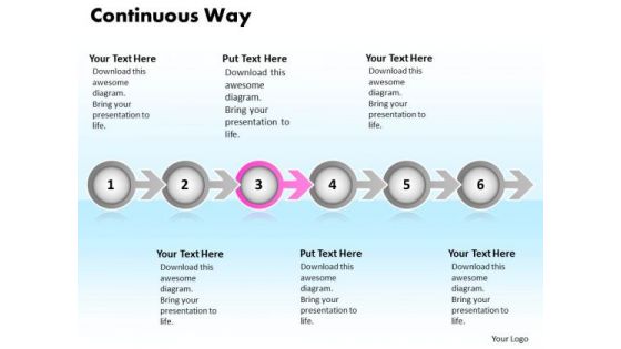 Ppt Continuous Way To Present Six Steps Forging Process PowerPoint Slides Templates