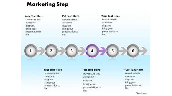 Ppt Continuous Way To Show Six Create PowerPoint Macro Marketing Process Templates