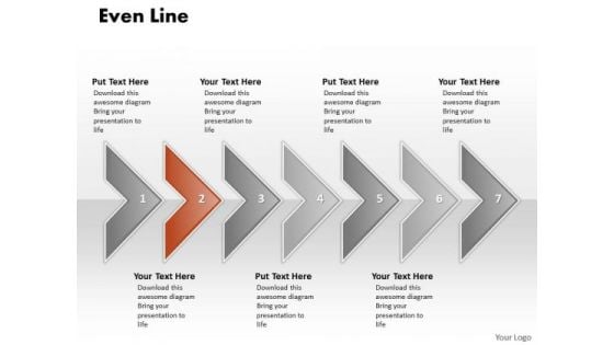 Ppt Correlated Arrows PowerPoint Templates Even Line 7 Stages