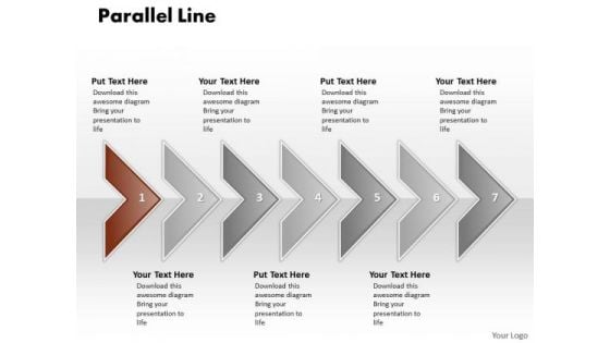 Ppt Correlated PowerPoint Graphics Arrows Parallel Line 7 Stage Templates