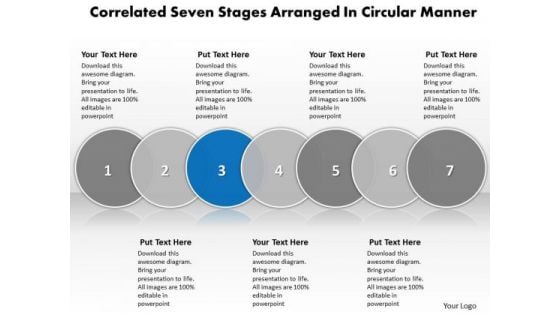 Ppt Correlated Seven Phase Diagram Business PowerPoint Templates