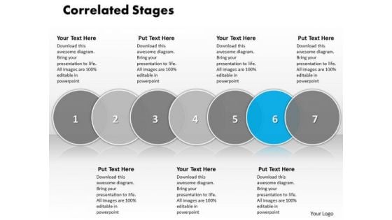 Ppt Correlated Seven State Diagram Of World Concept Process PowerPoint Templates