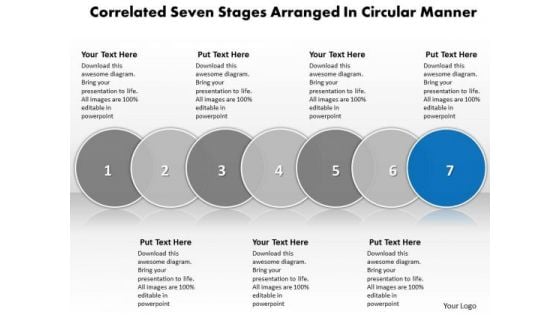 Ppt Correlative Seven Phase Diagram Business PowerPoint Templates