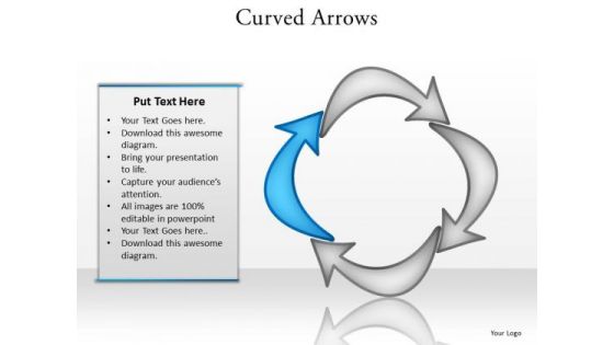 Ppt Curved Arrows PowerPoint Templates Pointing Inwards Step 4