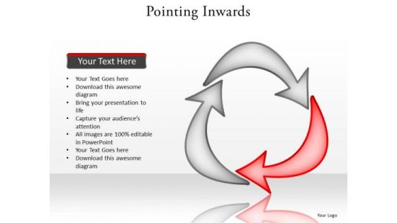 Ppt Curved PowerPoint Graphics Arrows Stage 2 Forming Triangle Templates