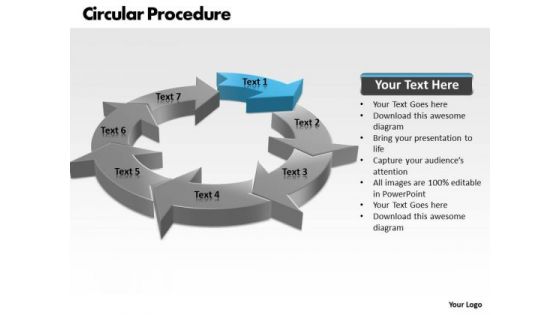 Ppt Demonstartion Of Circular Motion PowerPoint Procedure 7 State Diagram Templates